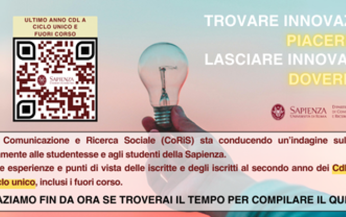TROVARE INNOVAZIONE È UN PIACERE, LASCIARE INNOVAZIONE È UN DOVERE
