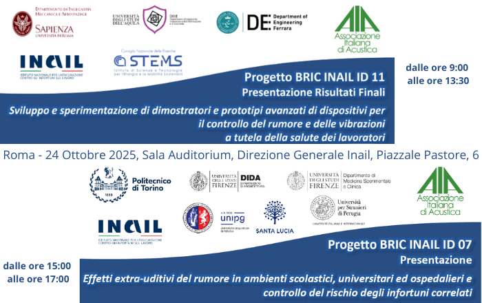 Progetto BRIC INAIL ID11 e ID 07