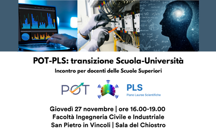 POT-PLS: transizione Scuola-Università - Incontro per docenti delle Scuole Superiori