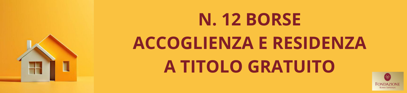 Borsa di accoglienza e residenza (posti alloggio) a titolo gratuito